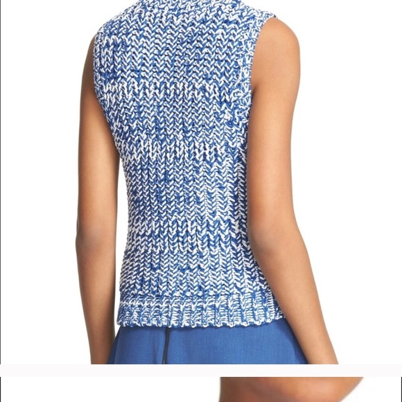 Alice + Olivia Blue Knit Sweater Tank Top - Picture 5 of 8